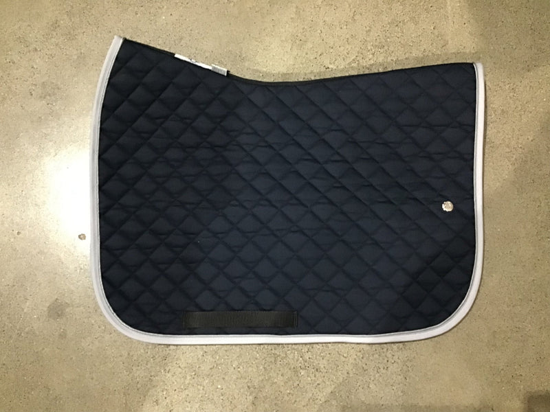 Ogilvy Jump BP - Navy /Silver Piping/Light Grey binding with girth loops - Rider's Tack.Apparel.Supply